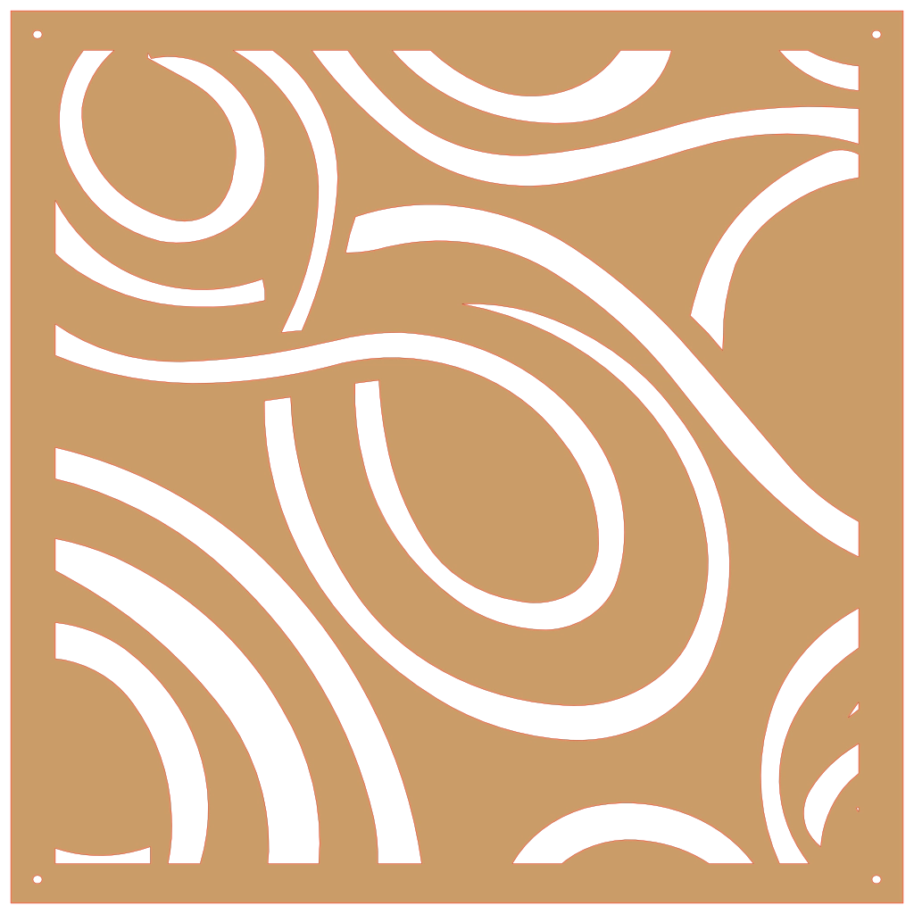 Panel ornamental geométrico para decoración interior