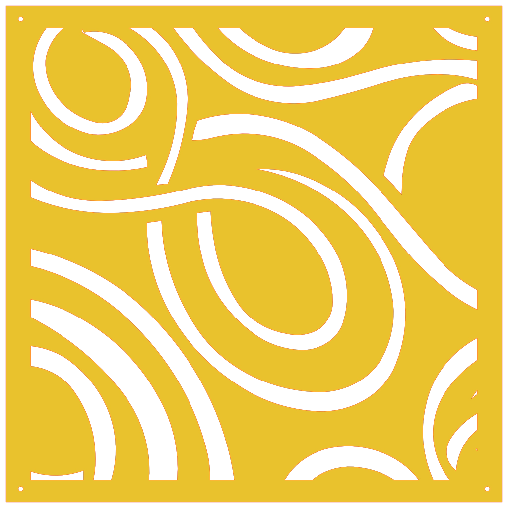 Panel ornamental geométrico para decoración interior