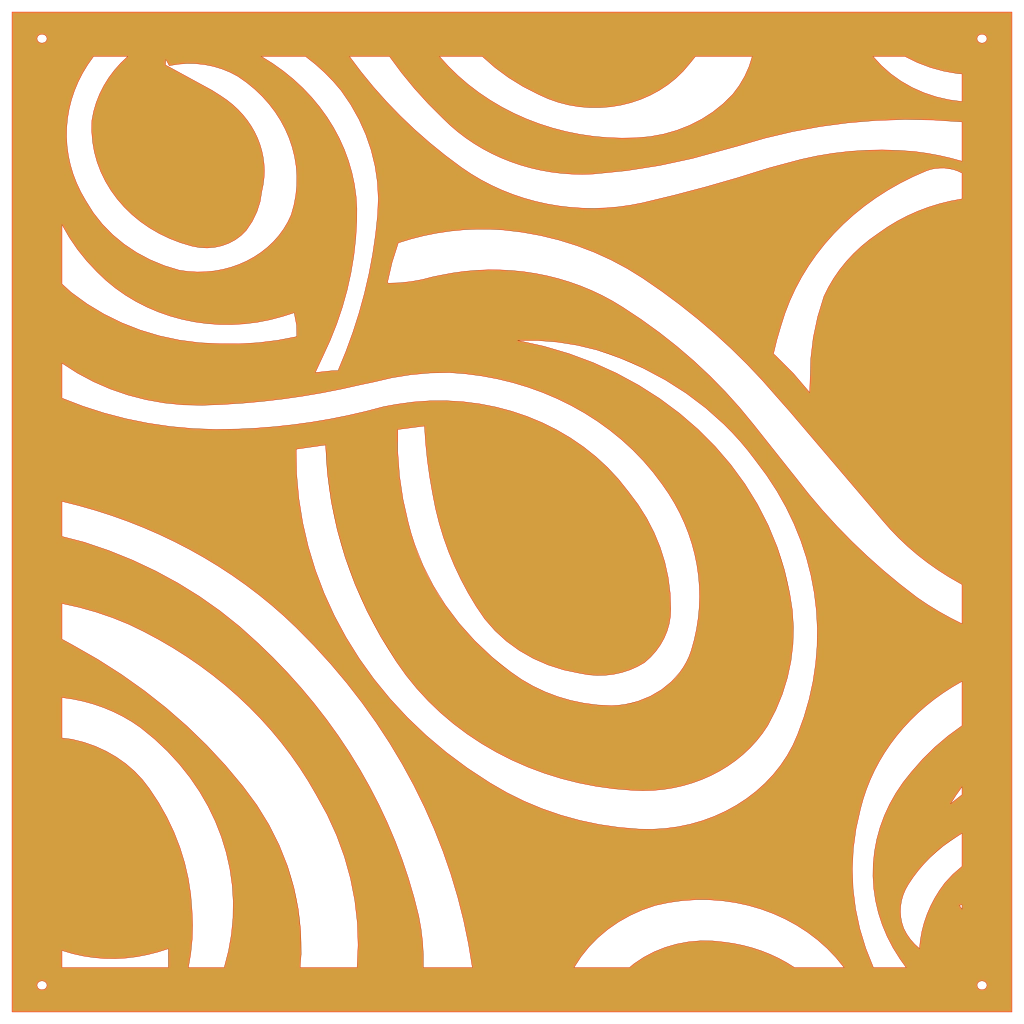 Panel ornamental geométrico para decoración interior