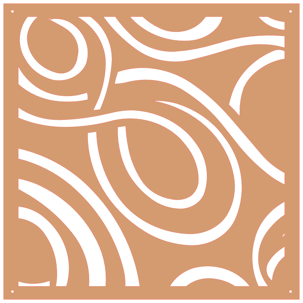 Panel ornamental geométrico para decoración interior