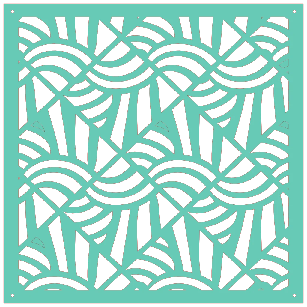 Panel ornamental geométrico para decoración interior