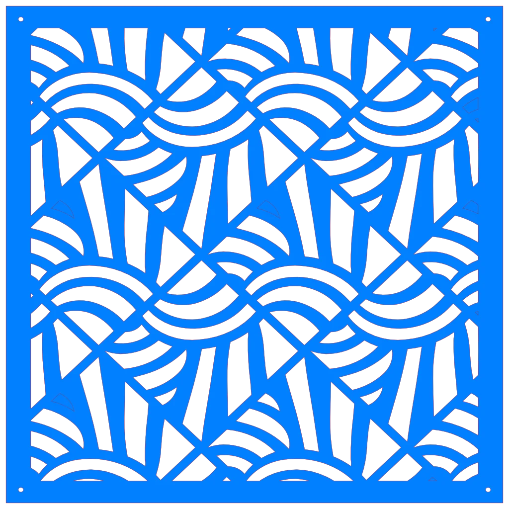 Panel ornamental geométrico para decoración interior