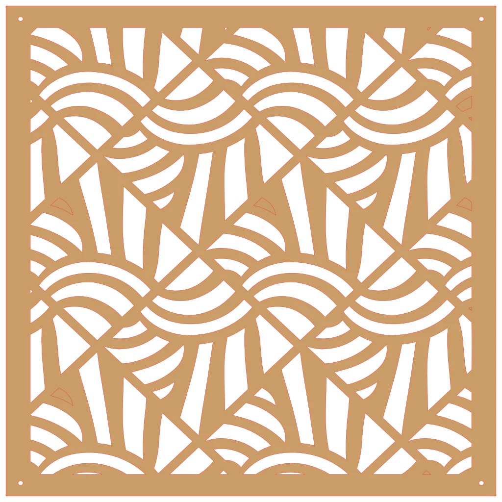 Panel ornamental geométrico para decoración interior