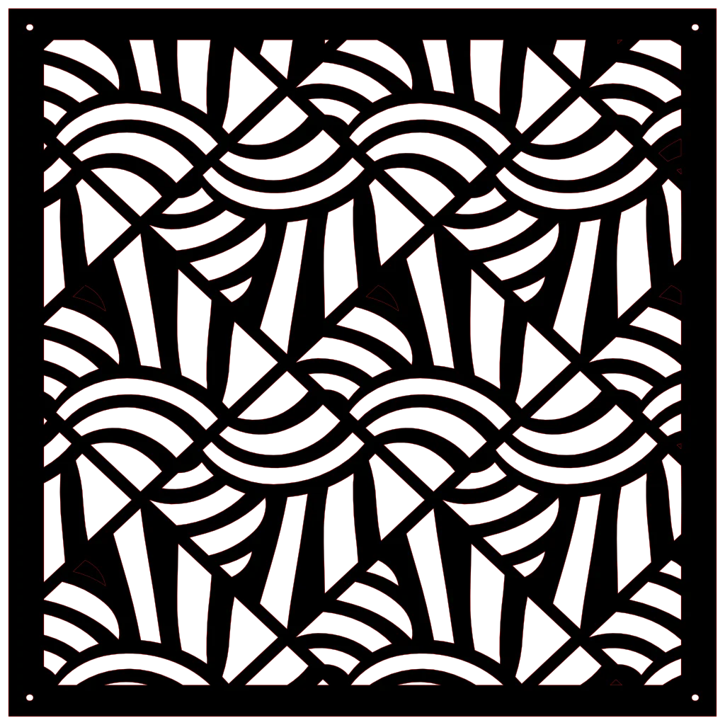 Panel ornamental geométrico para decoración interior