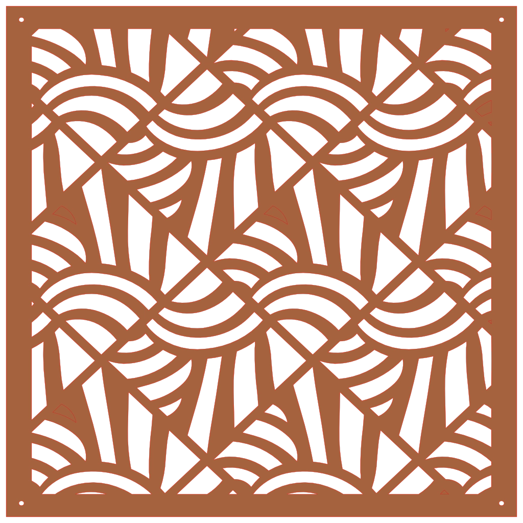 Panel ornamental geométrico para decoración interior