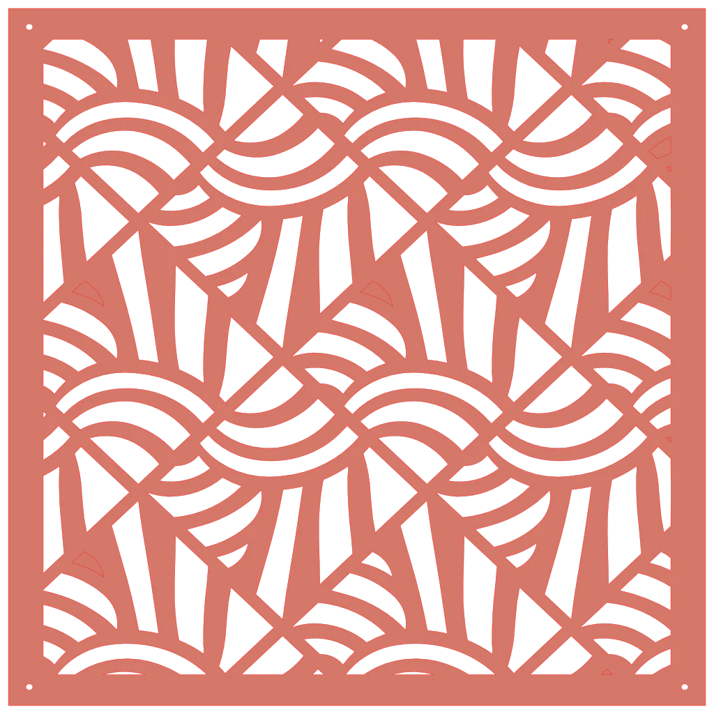 Panel ornamental geométrico para decoración interior