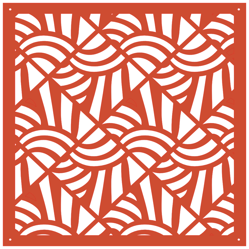 Panel ornamental geométrico para decoración interior