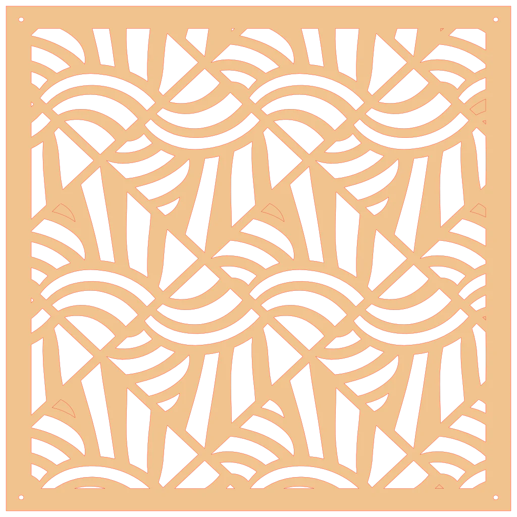 Panel ornamental geométrico para decoración interior