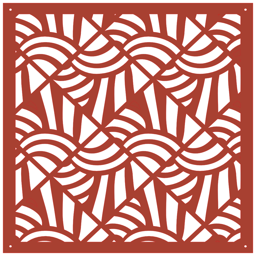 Panel ornamental geométrico para decoración interior