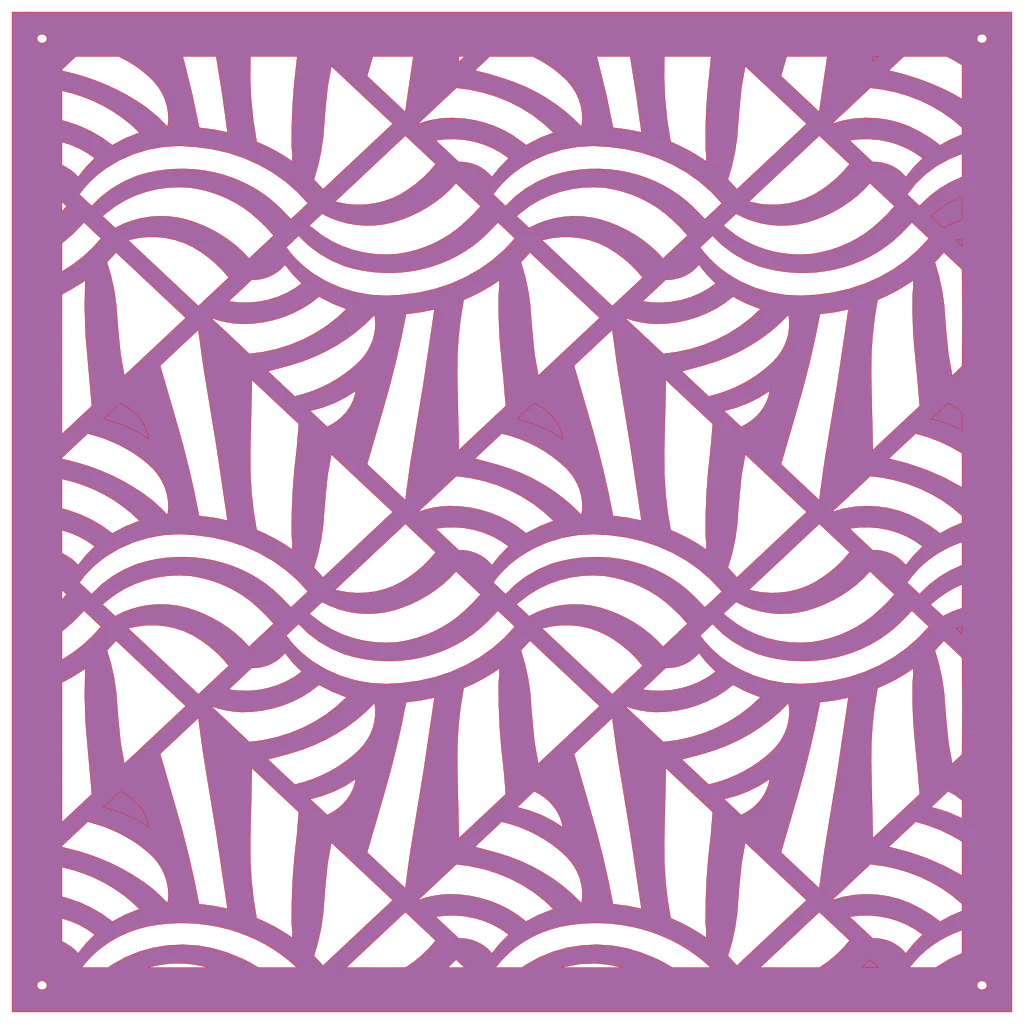 Panel ornamental geométrico para decoración interior