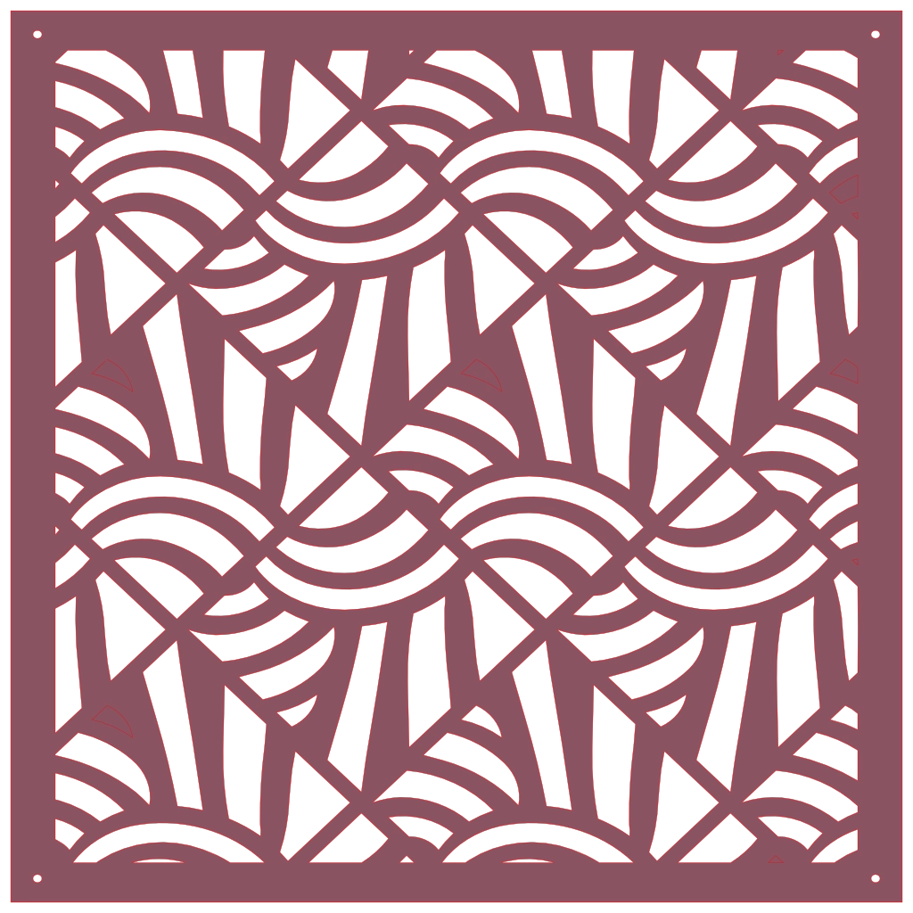 Panel ornamental geométrico para decoración interior