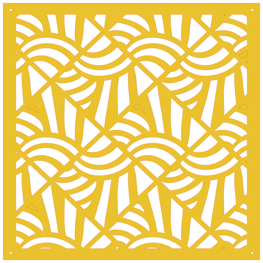 Panel ornamental geométrico para decoración interior