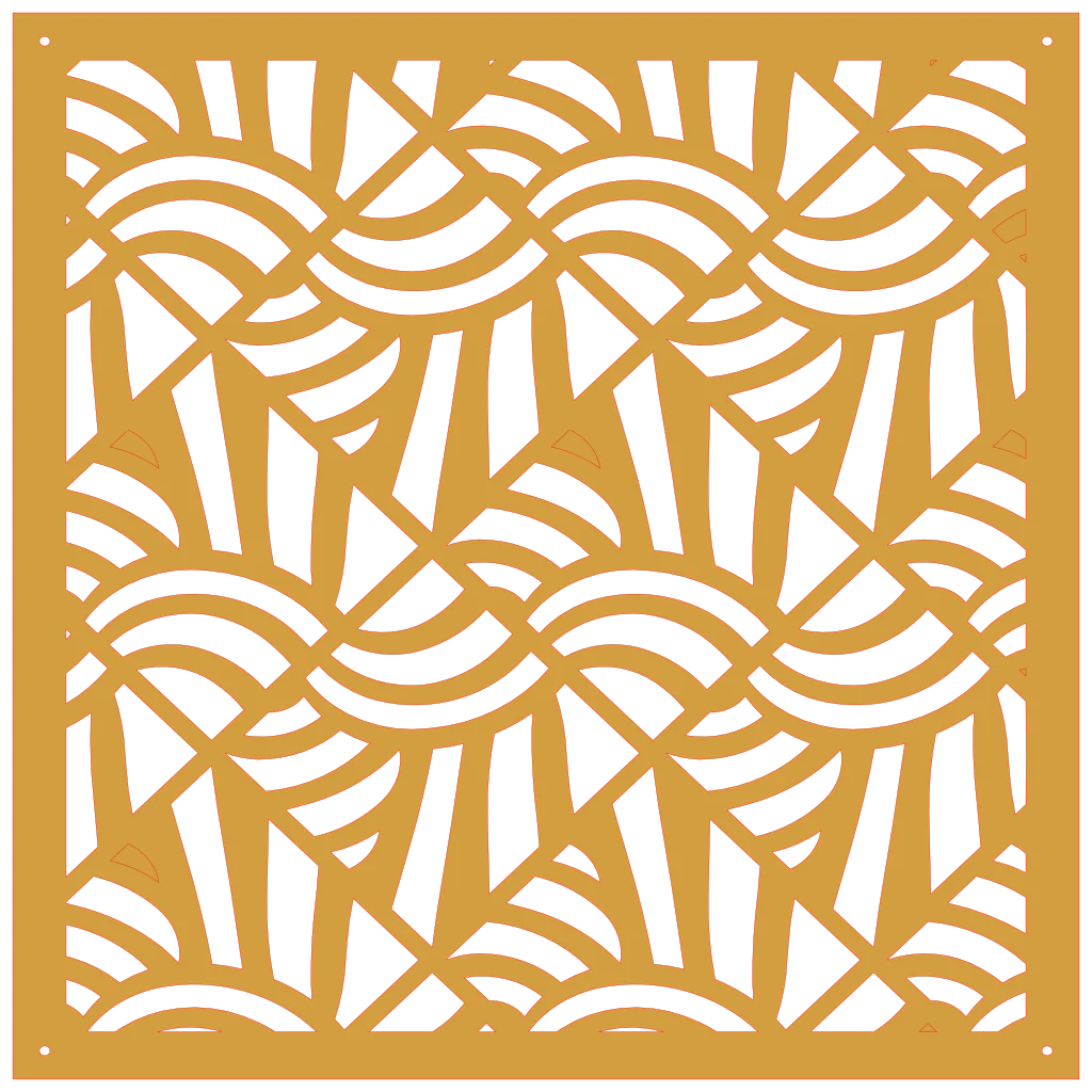 Panel ornamental geométrico para decoración interior