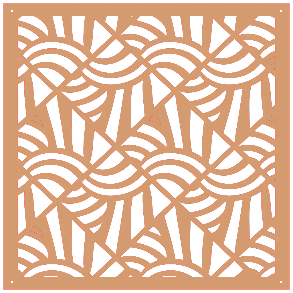 Panel ornamental geométrico para decoración interior