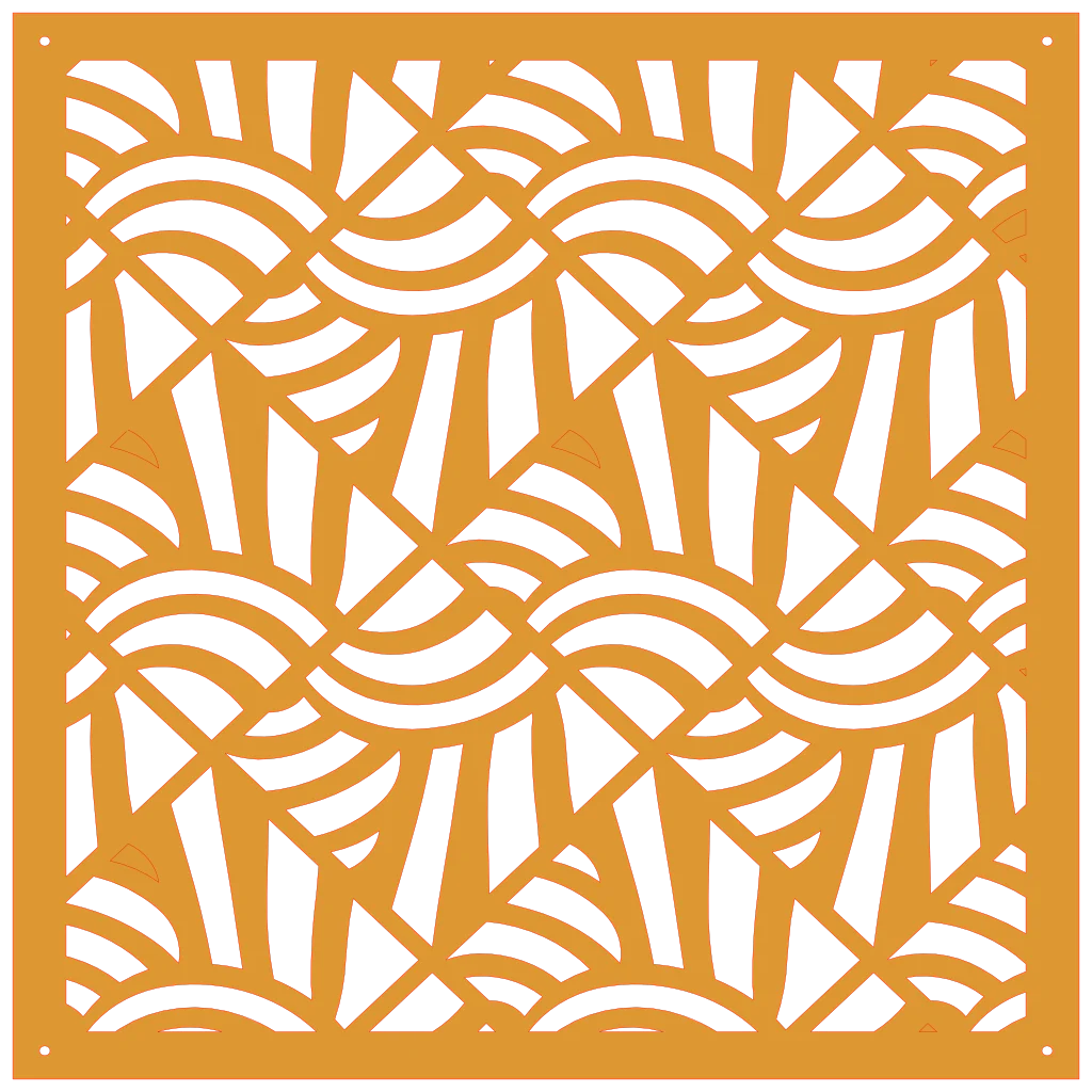 Panel ornamental geométrico para decoración interior