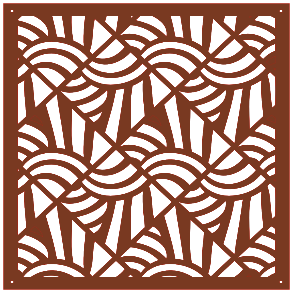 Panel ornamental geométrico para decoración interior