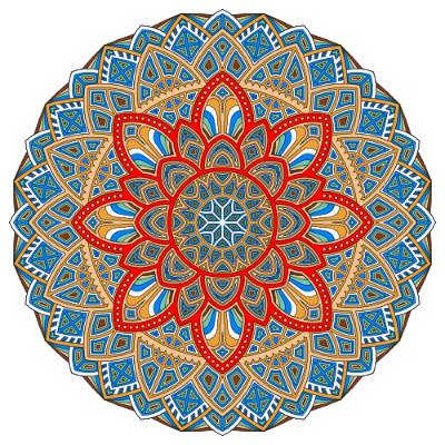 Decoración multicapa geométrica