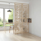 Panel decorativo floral modular para paredes interiores. Diseño elegante con hojas y flores, ideal para decoración moderna y natural.
