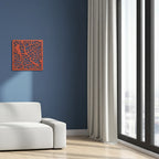 Panel ornamental de madera con motivo natural de árbol y hojas