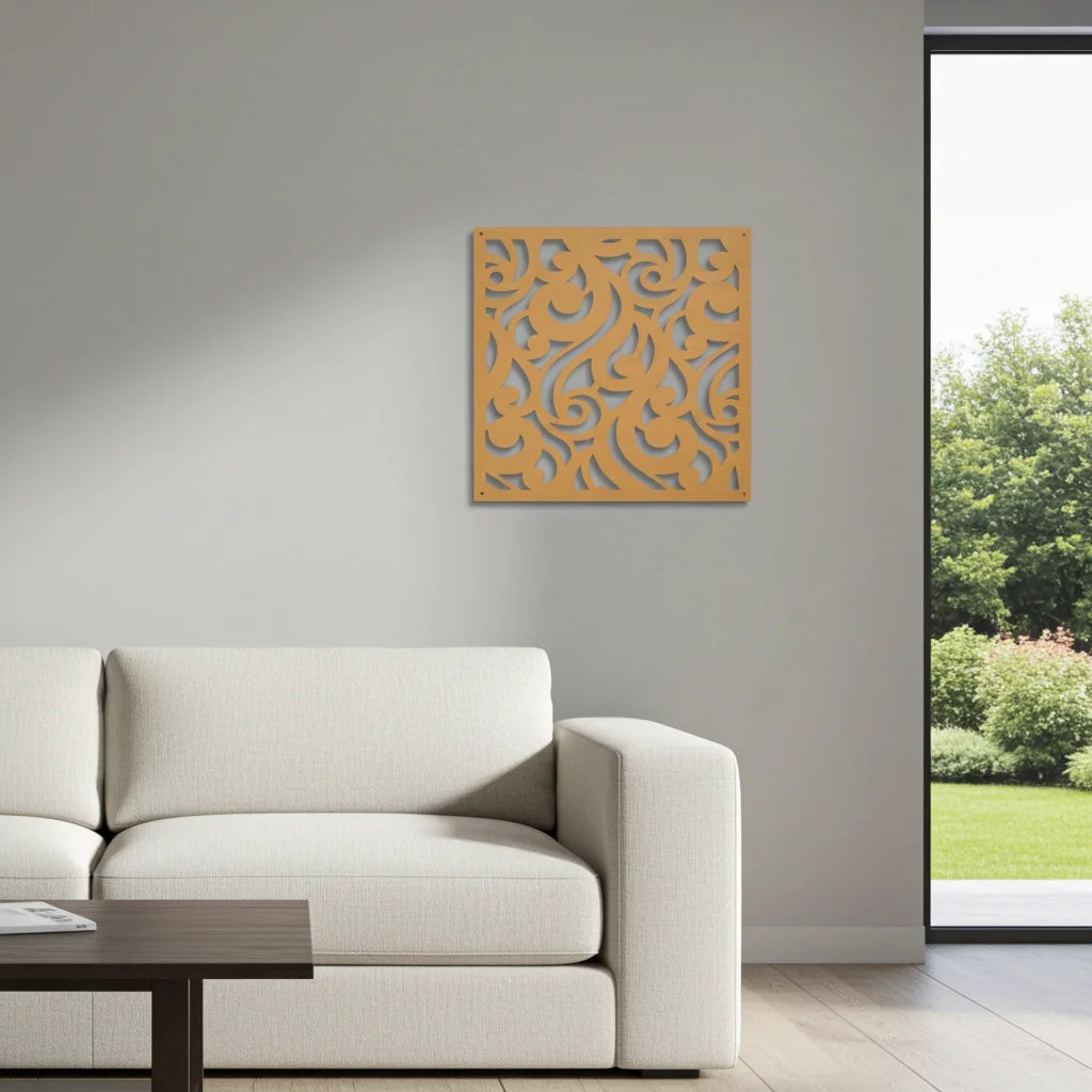 Panel decorativo orgánico para interiores modernos