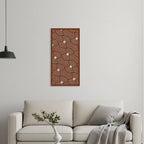 Panel ornamental modular geométrico de madera para decoración de pared interior