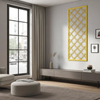 Composición mural con paneles geométricos modulares de diseño moderno