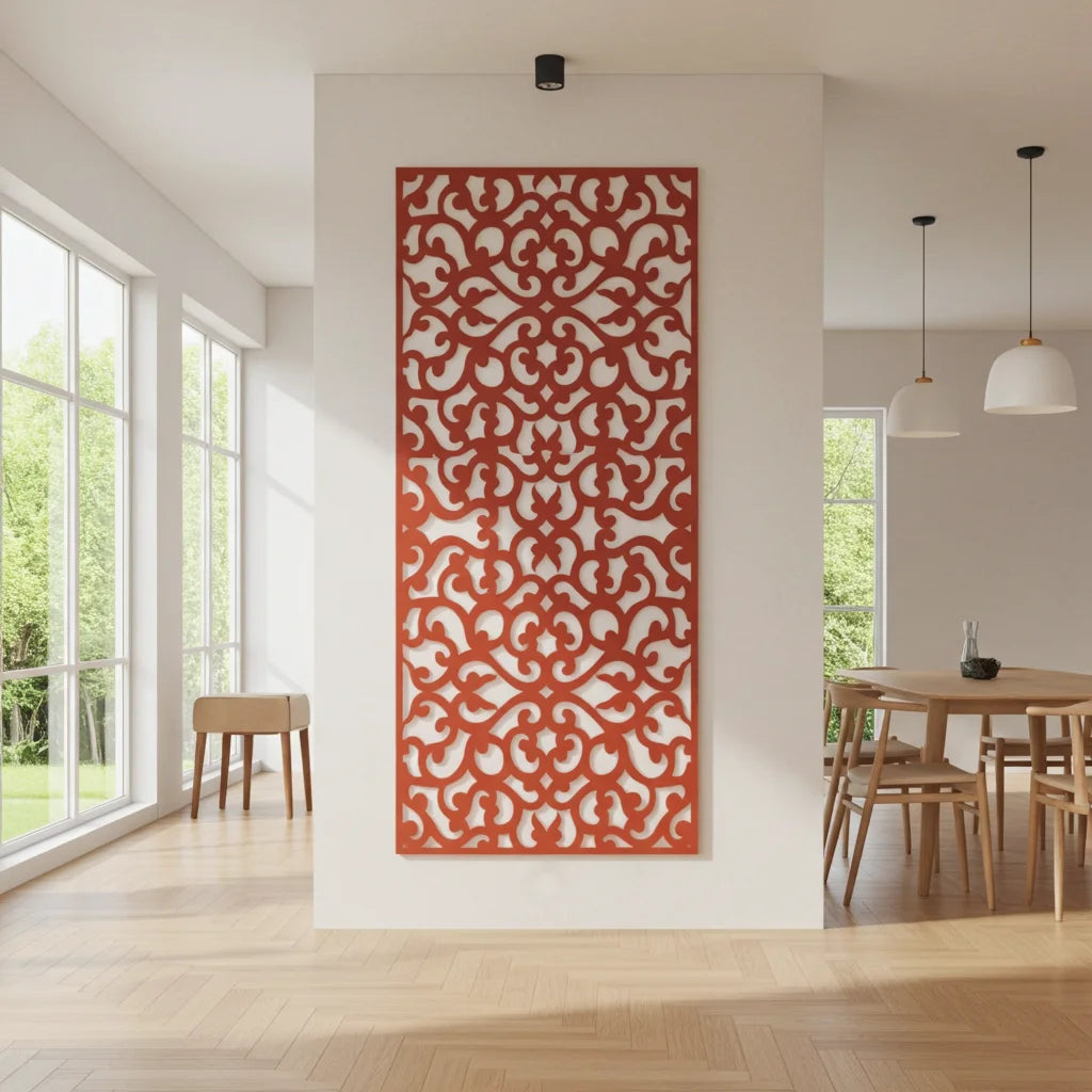 Revestimiento mural con panel ornamental geométrico moderno