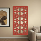 Composición mural con paneles geométricos modulares de diseño moderno