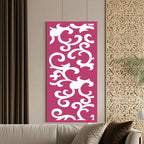 Composición mural con paneles geométricos modulares de diseño moderno