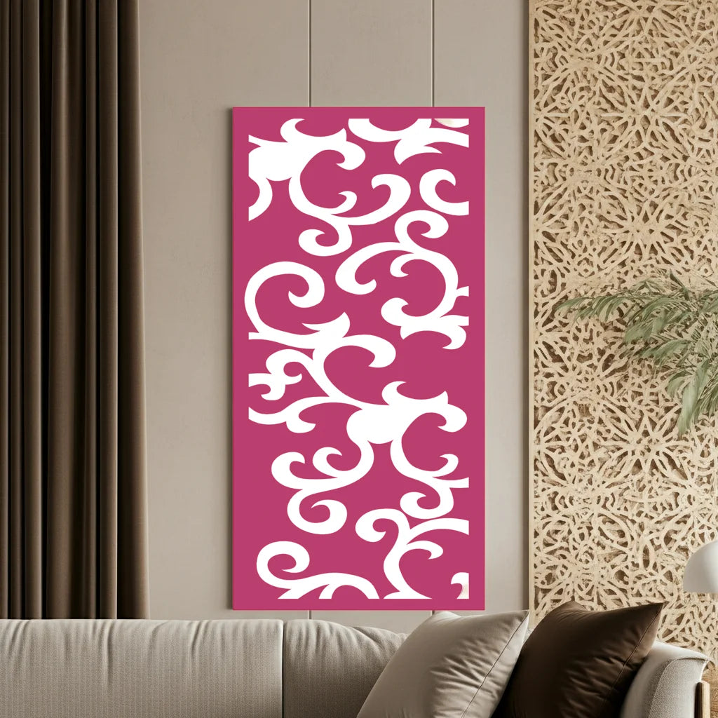 Composición mural con paneles geométricos modulares de diseño moderno