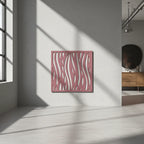 Diseño geométrico abstracto en panel decorativo de pared