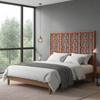 Panel ornamental modular geométrico de madera para decoración de pared interior