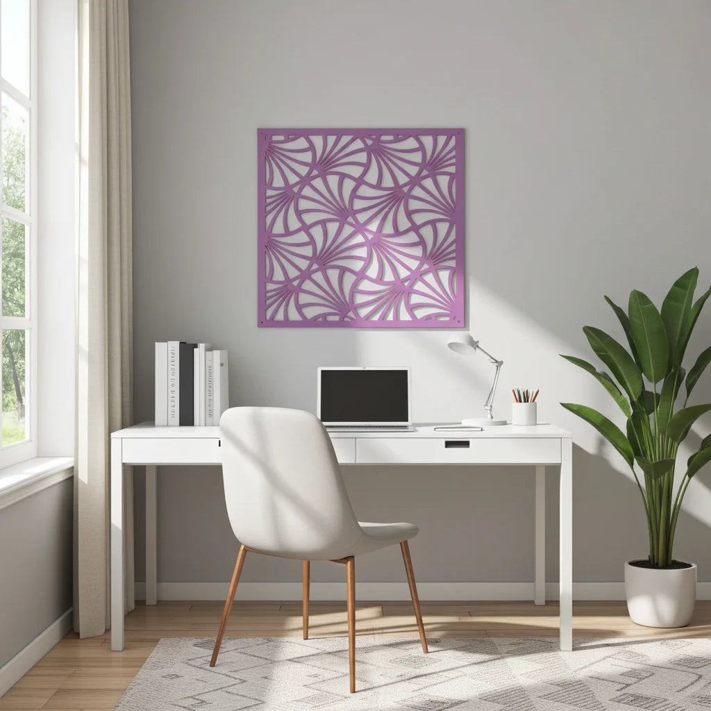 Diseño geométrico abstracto en panel decorativo de pared