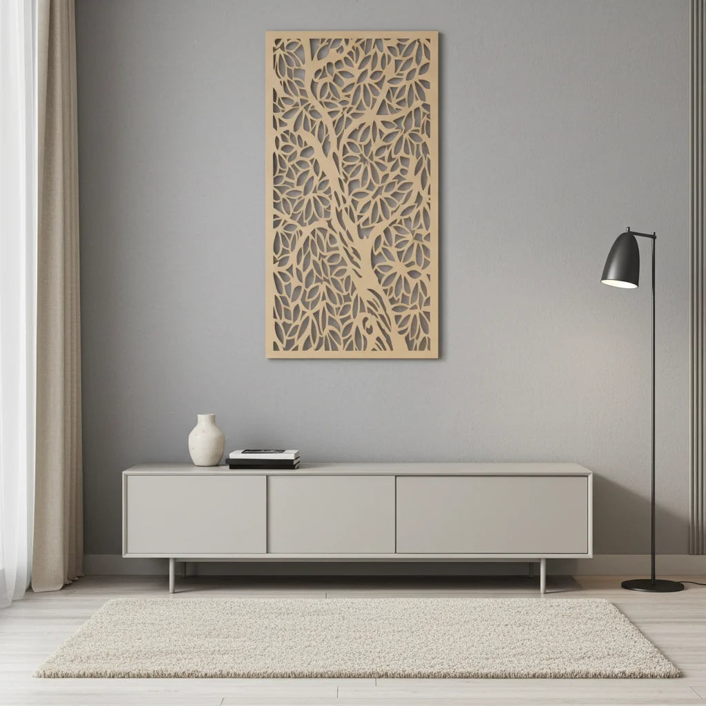 Revestimiento mural con panel ornamental naturalezas 