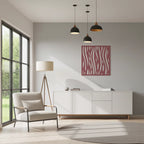 Diseño geométrico abstracto en panel decorativo de pared