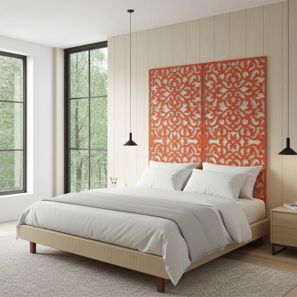 Revestimiento mural con panel ornamental geométrico moderno