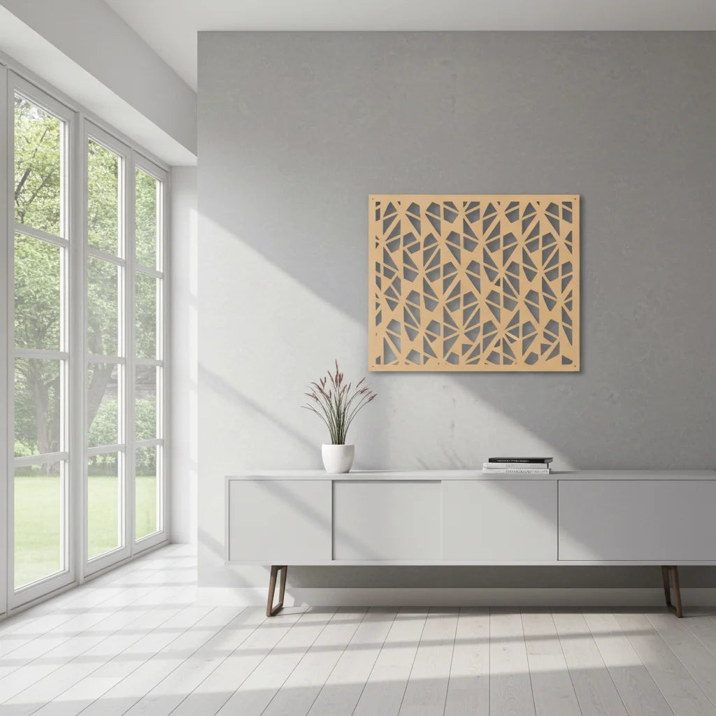 Panel ornamental geométrico para decoración interior