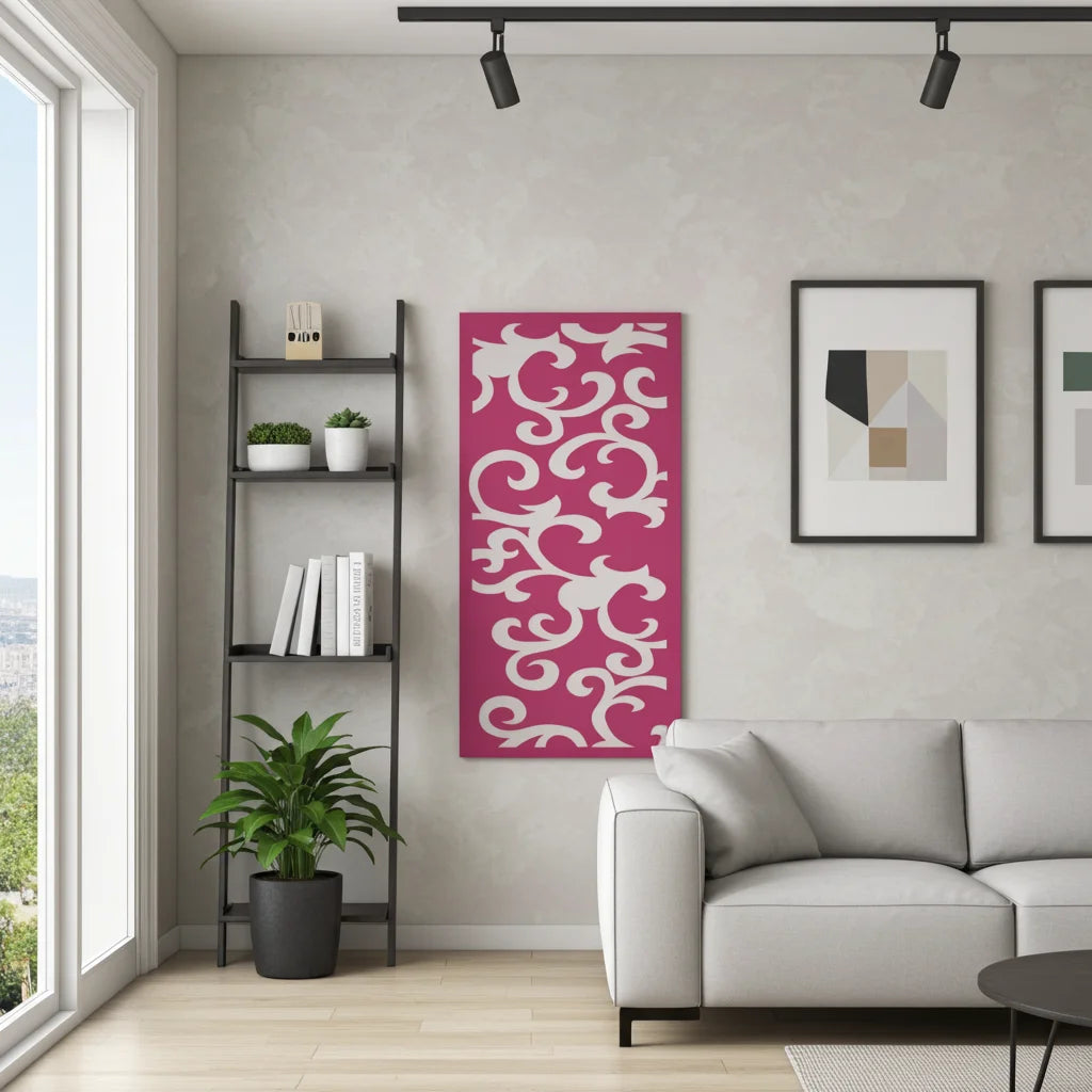 Composición mural con paneles geométricos modulares de diseño moderno