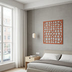 Panel ornamental modular geométrico de madera para decoración de pared interior