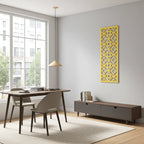 Composición mural con paneles geométricos modulares de diseño moderno