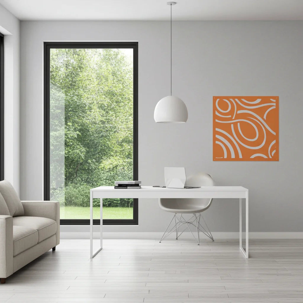 Detalle de panel decorativo geométrico de diseño moderno