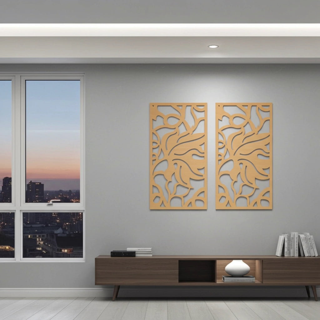 Revestimiento mural con panel ornamental geométrico moderno