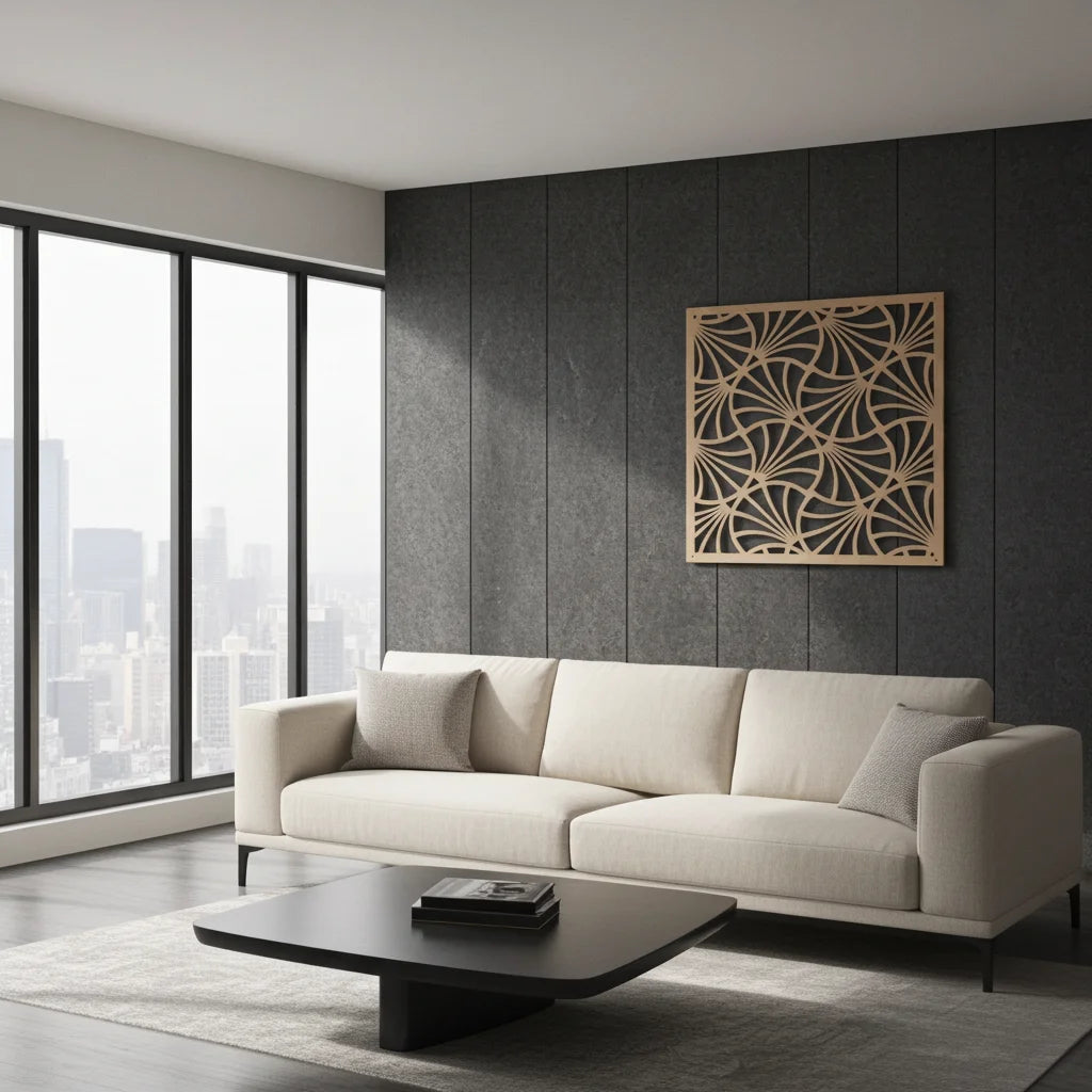 Panel ornamental geométrico para decoración interior