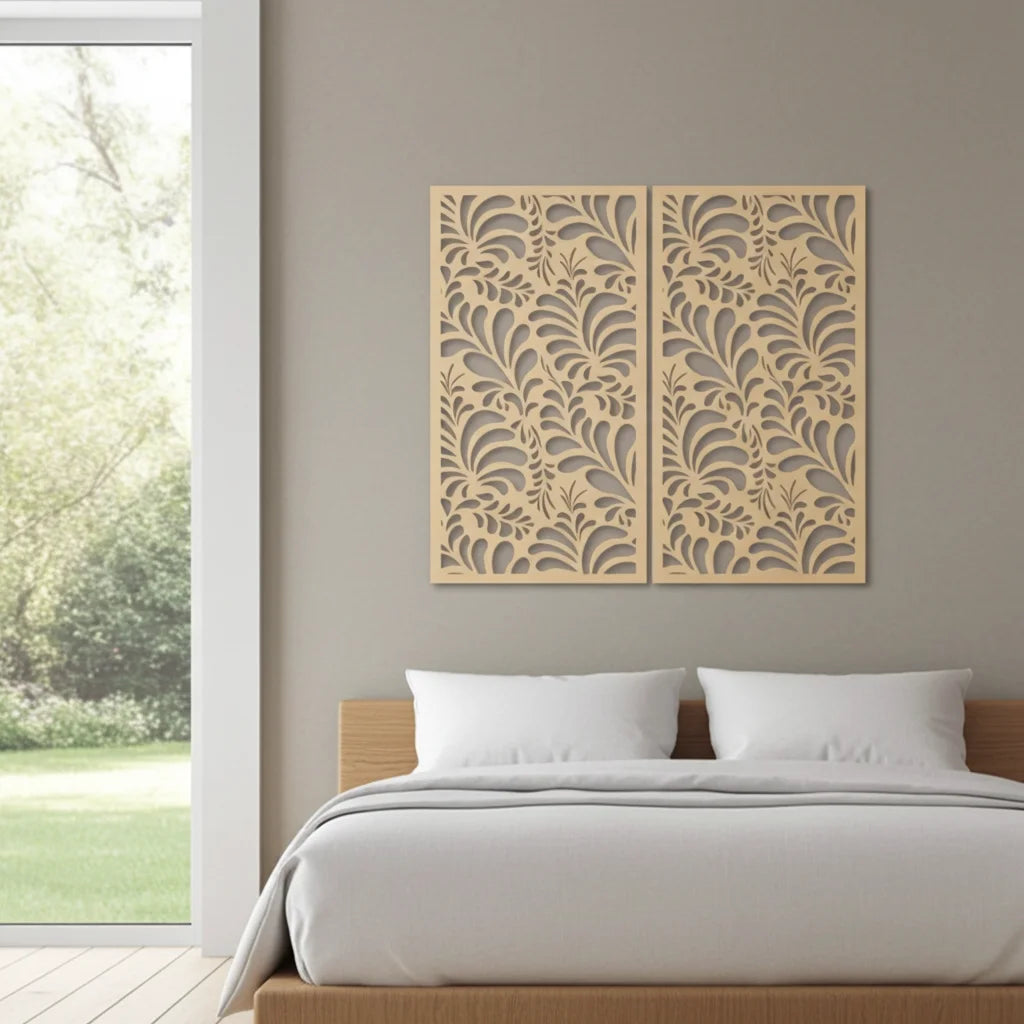 paneles decorativos geométricos para pared

panel decorativo con diseño floral para pared

panel de pared con hojas decorativas