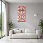 Panel ornamental modular geométrico de madera para decoración de pared interior