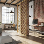 Composición mural con paneles geométricos modulares de diseño moderno