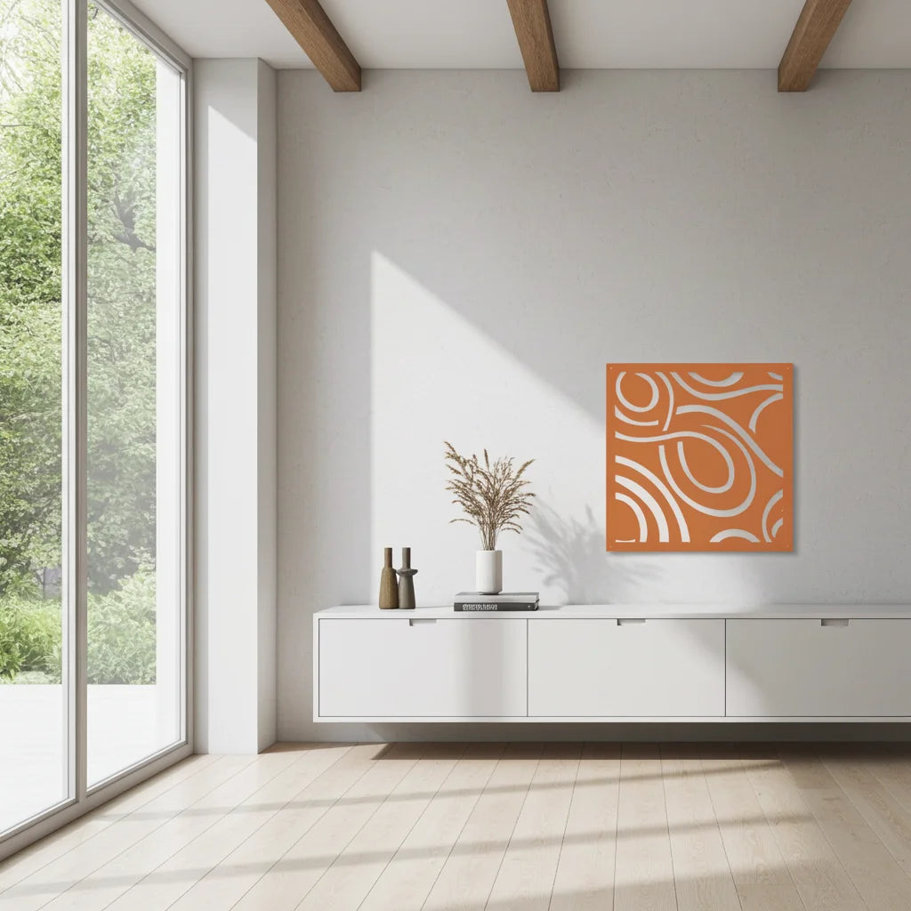 Detalle de panel decorativo geométrico de diseño moderno