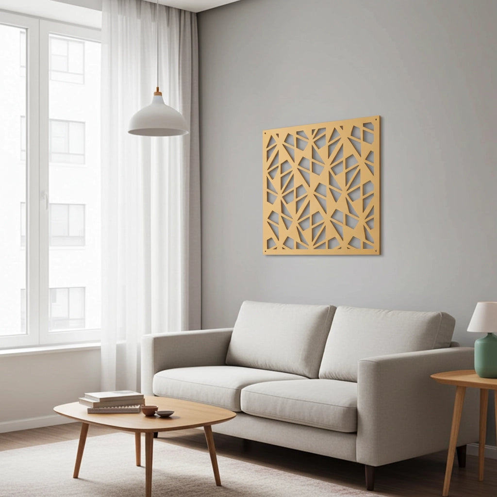 Detalle de panel decorativo geométrico de diseño moderno