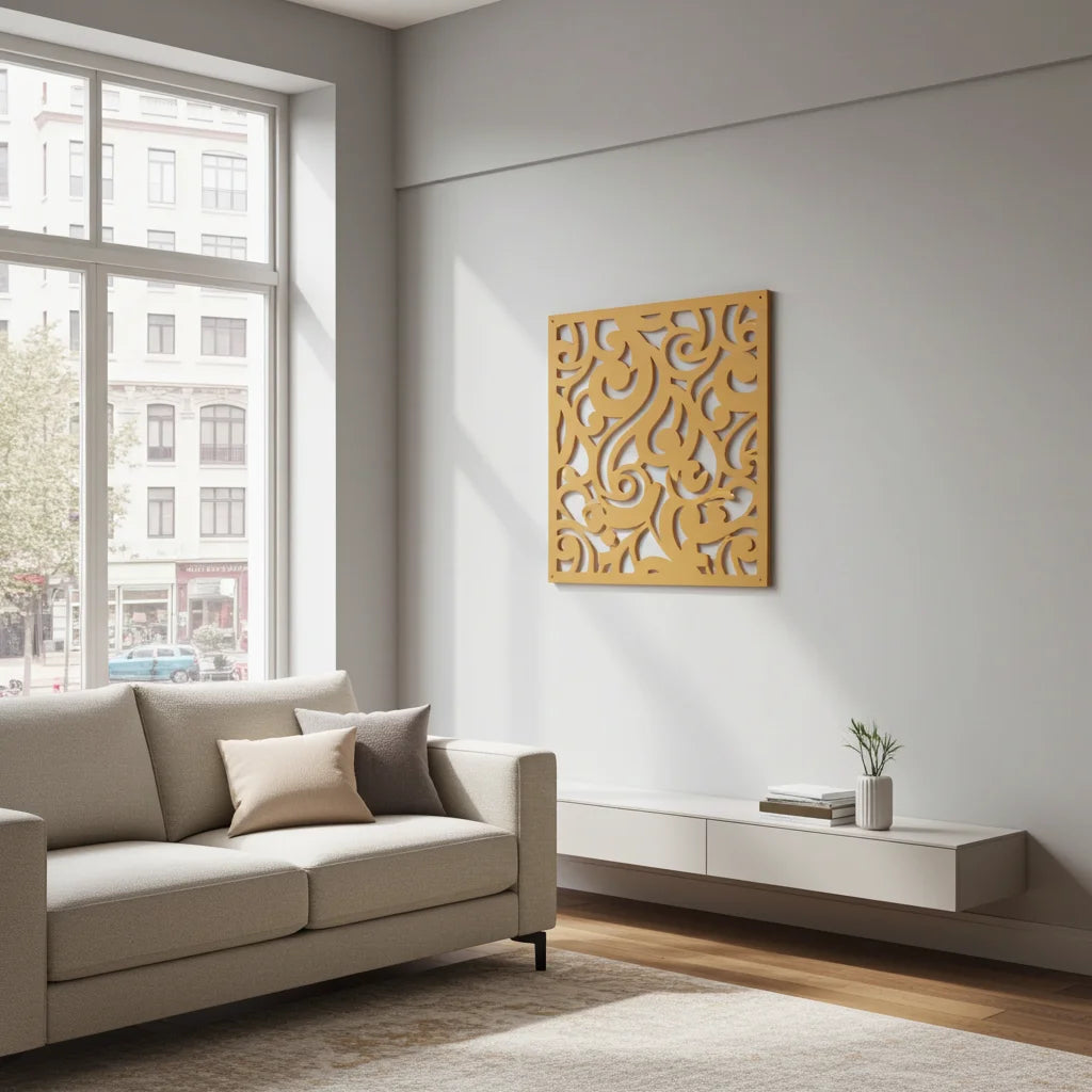 Panel decorativo orgánico para interiores modernos