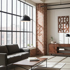 Composición mural con paneles geométricos modulares de diseño moderno